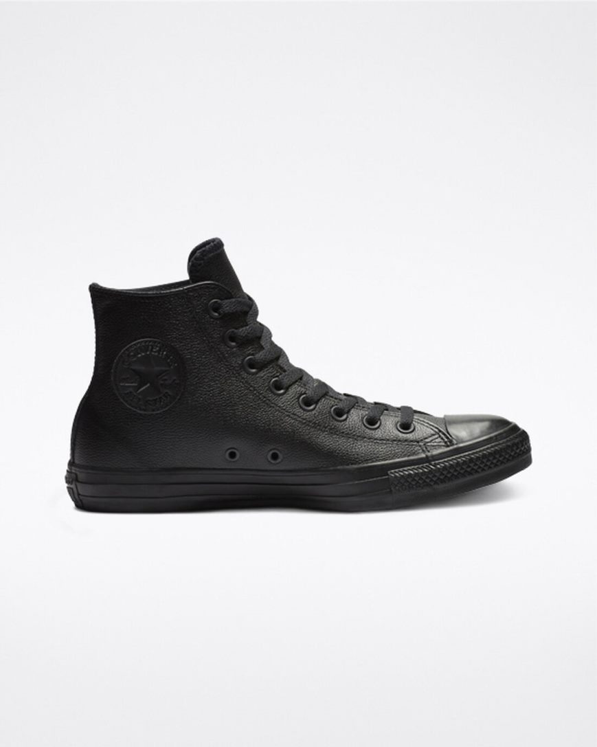 Tenisky Vysoke Converse Chuck Taylor All Star Kozene Panske Čierne | SK DRNH56